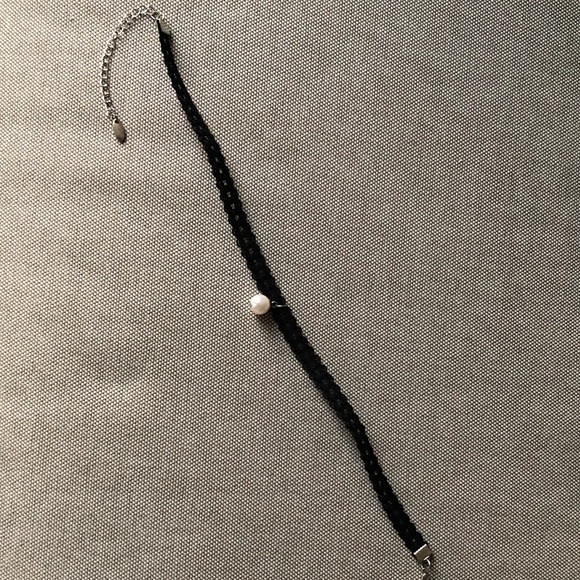 Jewelry - Black lace pearl choker necklace BRAND NEW